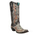 Фото #2 товара Corral Boots Embroidery & Crystals Snip Toe Cowboy Womens Black, Brown Casual B