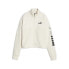 Фото #1 товара Puma Power Colorblock Quarter Zip Jacket Womens Off White 67602787