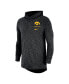 Men's Black Iowa Hawkeyes Slub Performance Long Sleeve Hoodie T-shirt