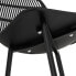Фото #3 товара Krzesło plastikowe nowoczesne z ażurowym oparciem do 150 kg 4 szt. czarne