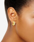 ფოტო #3 პროდუქტის Clear Crystal Omega Hoop Earring