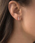 ფოტო #3 პროდუქტის Cubic Zirconia Baguette Stud Earrings in 14k Rose Gold-Plated Sterling Silver