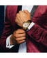 ფოტო #9 პროდუქტის Men's 10 YR Anniversary Saxon Diamond (1/6 ct.t.w.) & 18K Gold Plated Watch