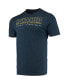 ფოტო #3 პროდუქტის Men's Heathered Charcoal, Navy West Virginia Mountaineers Meter T-shirt and Pants Sleep Set