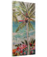 Фото #2 товара "Palm Tree Whimsy II" Fine Giclee Printed Directly on Hand Finished Ash Wood Wall Art, 48" x 24" x 1.5"