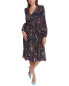 Etro Paisley Print Silk Midi Dress Women's Blue 42