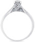 ფოტო #3 პროდუქტის Diamond 1/2 ct. t.w. Solitaire Engagement Ring in 14k White or Yellow Gold