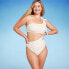 Women's One Shoulder Bow Cut Out One Piece Swimsuit - Shade & Shore Off-White L