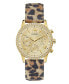 Часы Guess Gold Tone Glitz Animal Print