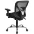 Фото #2 товара Hercules Series Big & Tall 400 Lb. Rated Black Mesh Swivel Task Chair With Height Adjustable Back And Arms