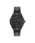 ფოტო #1 პროდუქტის Unisex Three Hand Edition Three Black Stainless Steel Bracelet Watch 41mm