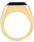ფოტო #3 პროდუქტის EFFY® Men's Onyx Ring in 14k Gold-Plated Sterling Silver