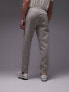 Topman loose textured trousers in stone