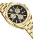 Women's Swiss Chronograph Medusa Gold Ion Plated Stainless Steel Bracelet Watch 40mm