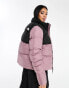 The North Face Saikuru puffer jacket in taupe and black Exclusive at ASOS