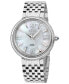 ფოტო #1 პროდუქტის Women's Genoa Swiss Quartz Silver-Tone Stainless Steel Bracelet Watch 36mm