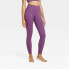 Фото #1 товара Women's High-Rise Textured Seamless 7/8 Leggings - JoyLab Berry Purple XS