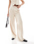 Фото #3 товара Mango thin pinstripe co-ord trousers in light beige