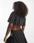 Фото #4 товара Tommy Jeans co-ord pinstripe crop t-shirt in black