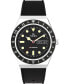ფოტო #1 პროდუქტის Men's Q Diver Black Synthetic Watch 38mm