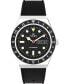 Men's Q Diver Black Synthetic Watch 38mm