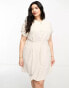 Фото #1 товара ASOS DESIGN Curve linen nipped in waist mini dress in natural