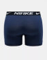 Nike Dri-Fit Essential Microfibre briefs 3 pack in navy, teal and blue