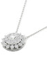 ფოტო #4 პროდუქტის Lab Grown Diamond Sunburst 18" Pendant Necklace (1/2 ct. t.w.) in Sterling Silver
