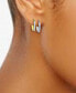 ფოტო #2 პროდუქტის 2-Pc. Set Cubic Zirconia Small Hoop Earrings in Sterling Silver & 18k Gold-Plate, 0.78", Created for Macy's