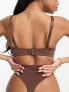 Фото #3 товара ASOS DESIGN Fuller Bust Marina nylon blend smoothing underwire bra in brown