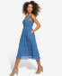 ფოტო #3 პროდუქტის Women's Textured Sweetheart-Neck Midi Dress