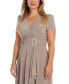 Фото #3 товара R&M Richards Short-Sleeve Faux-Wrap Dress