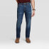 Фото #1 товара Men's Big & Tall Athletic Fit Jeans - Goodfellow & Co Dark Wash 52x32