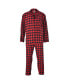 ფოტო #1 პროდუქტის Men's Flannel Plaid Pajama Set