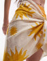 Фото #2 товара Topshop mini beach sarong skirt in sun print