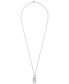 Фото #3 товара Wrapped diamond Paperclip Pendant Necklace (1/3 ct. t.w.) in 14k White Gold, 18" + 2" extender, Created for Macy's