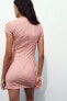 Фото #6 товара Платье в клетку виши с завязками ZARA