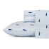 Whale Stripe Cotton Percale 3-Piece Sheet Set, Twin