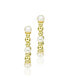 Sterling Silver 14K Gold Plated and 5MM Fresh Water Pearls Hoop Earrings