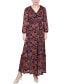 ფოტო #1 პროდუქტის Petite Long Sleeve Mesh Maxi Dress