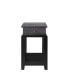 Chairside Table Distressed Grey Black