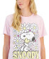 Juniors' Floral Snoopy Graphic Tee