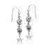 DIVE SILVER Seashell And Starfish Long Hook Earring