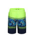 Фото #2 товара Boys 4-Way Stretch Quick Dry Board Shorts Swim Trunks with Mesh Lining UPF50+