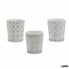 Planter Pattern White Grey Ceramic 12,3 x 12 x 12,3 cm (144 Units)