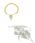 ფოტო #2 პროდუქტის 14K Gold-Plated Stretch Pearl Bracelet with Mother-of-Pearl Halo Heart