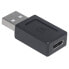 Фото #9 товара Manhattan USB-C to USB-A Adapter - Female to Male - 480 Mbps (USB 2.0) - Hi-Speed USB - Black - Lifetime Warranty - Polybag - USB A - USB C - Black