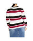 ფოტო #3 პროდუქტის Plus Size 70's Stripe Crew Neck Sweater