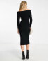 Фото #2 товара New Look Tall bardot mini dress in black