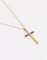 Фото #1 товара Icon Brand cross pendant necklace in antique gold